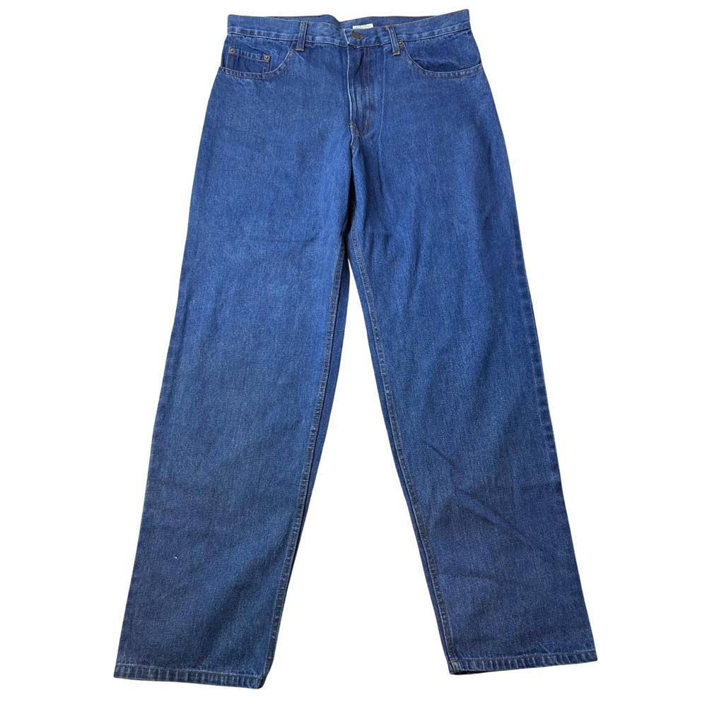 VTG LEMANS Men's Blue Denim Jeans Classic Fit Cotton Waist 38x32 NEW NWOT
